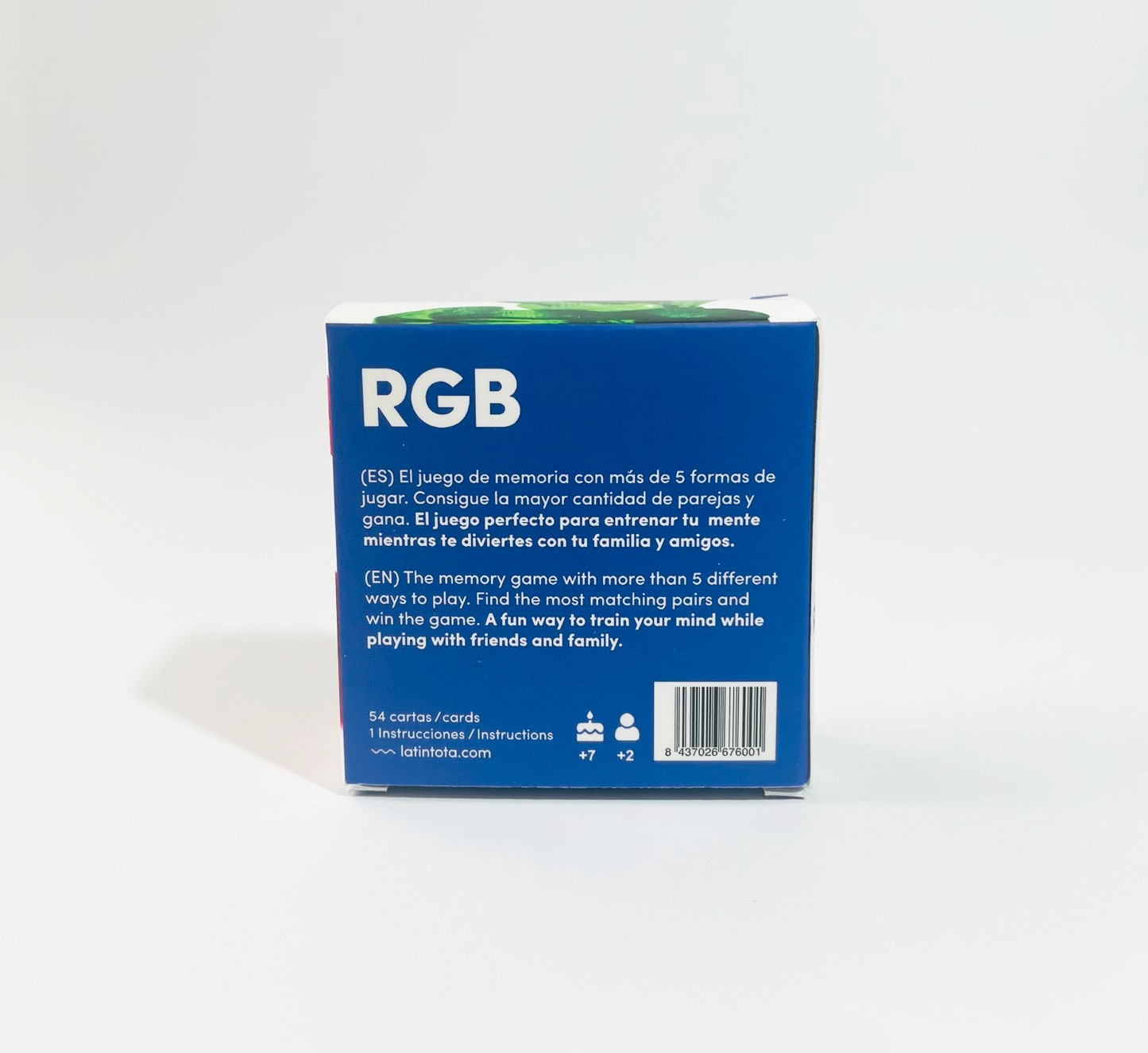Memory games - RGB the multiple matching game -back packet