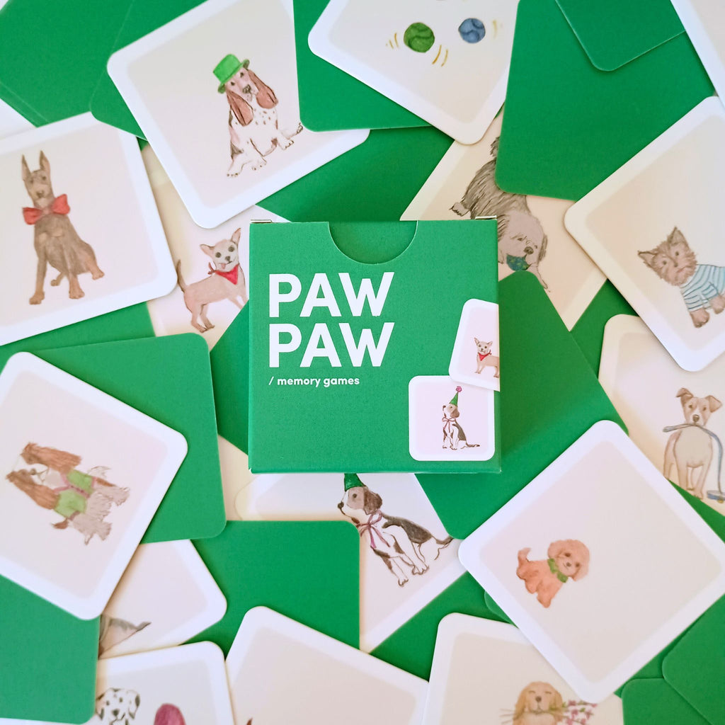 Paw Paw Juego de memoria con cartas de acción