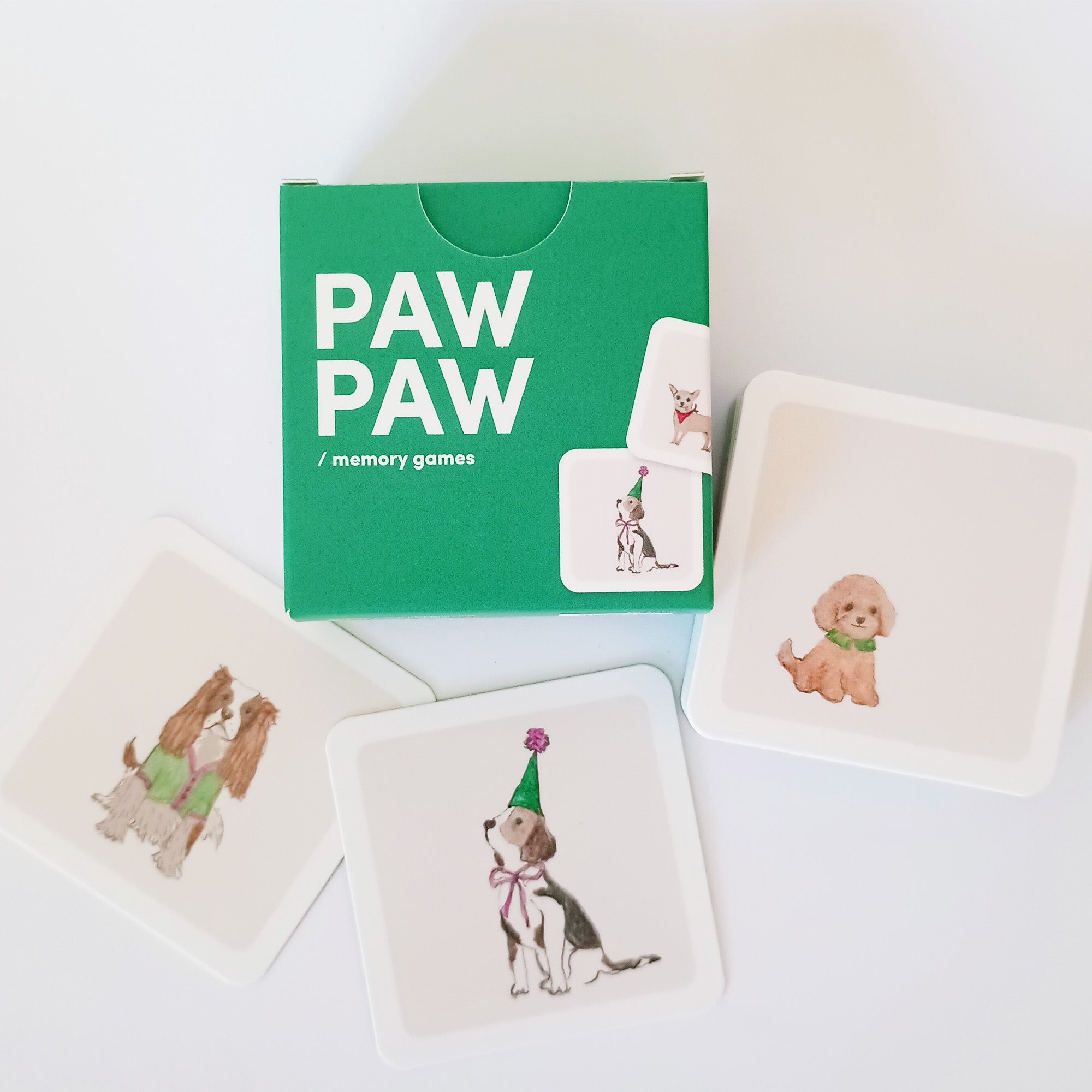 Paw Paw Juego de memoria con cartas de acción