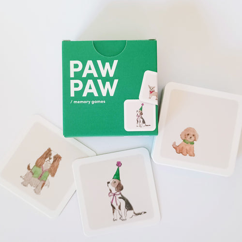 Paw Paw Juego de memoria con cartas de acción